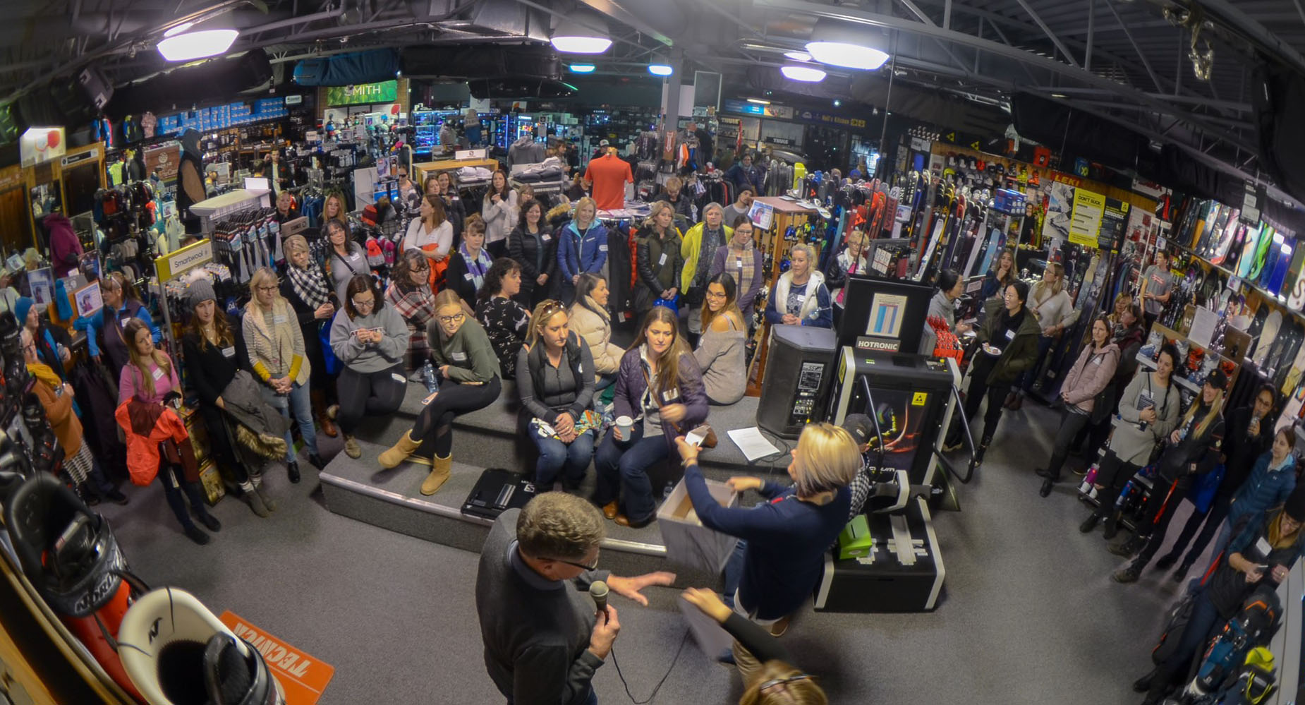 Picture of event happening at pacesetter ski shoppe in edmonton alberta canada local